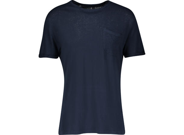 Hans Tee Denim blue S Linen t-shirt 