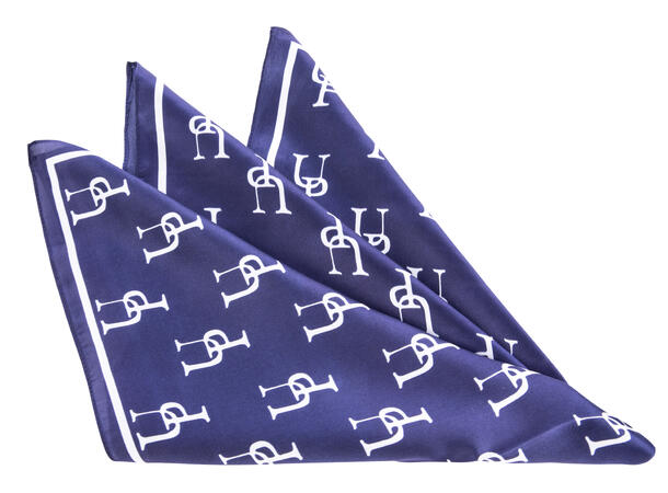 Kristiansand Scarf Navy One Size Printed silk scarf 