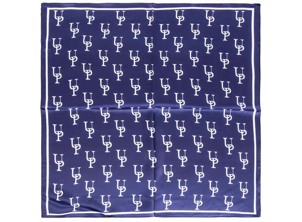 Kristiansand Scarf Navy One Size Printed silk scarf 