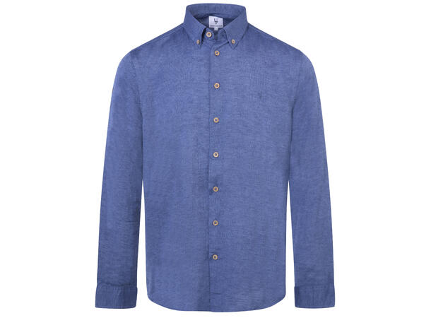 Ronan Shirt Mid Blue Melange XL Linen/Viscose Shirt 