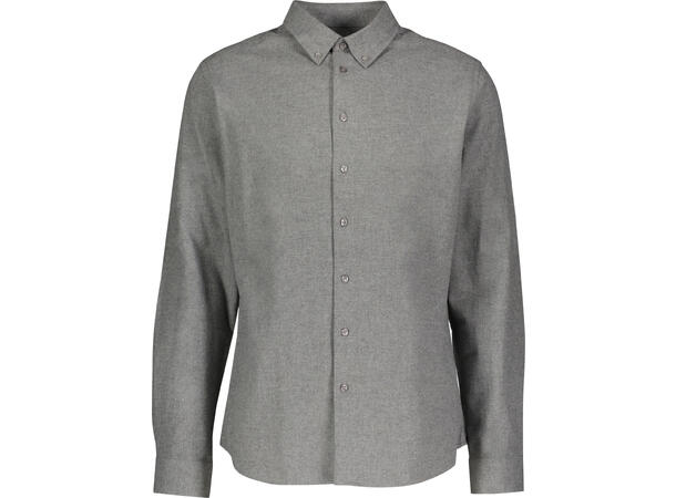 Albin Shirt Grey S Brushed twill shirt 