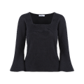 Anaise Top Black S Viscose square neck sweater