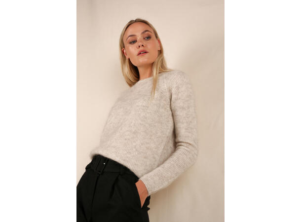 Betzy Sweater Sand S Mohair r-neck 