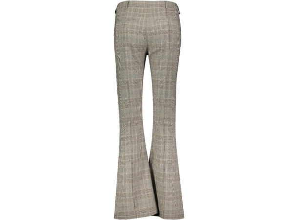 Cleo Pants Beige Check M Boot cut pants check pattern 