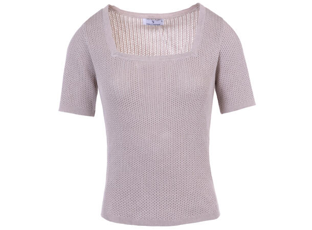 Dina Top Light Sand S Knitted SS sweater 