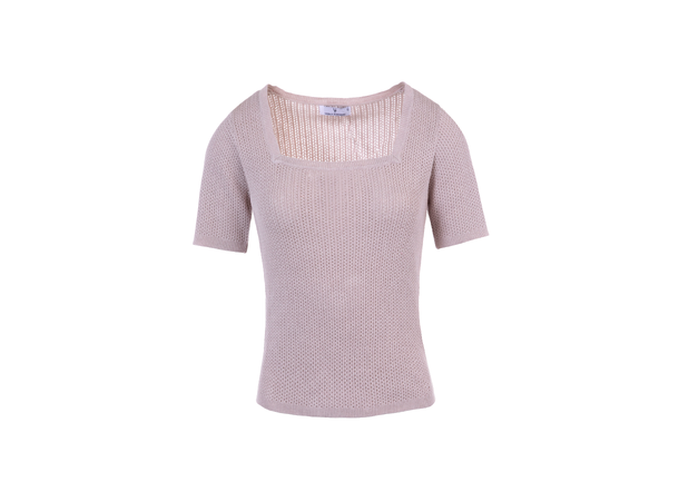 Dina Top Light Sand S Knitted SS sweater 