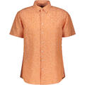 Edmund Shirt Burnt Orange S Melange linen SS shirt