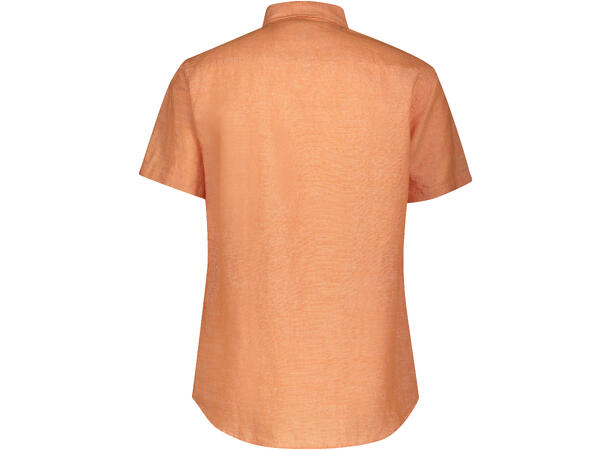 Edmund Shirt Burnt Orange S Melange linen SS shirt 