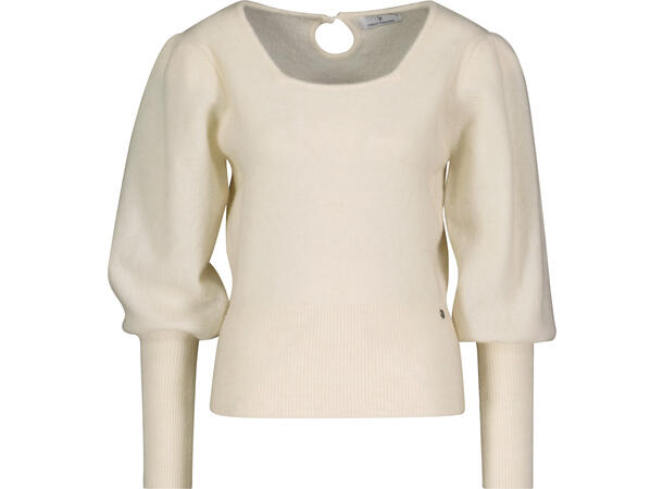 Kenzie Sweater Cream L Puffed sleeve sweater 