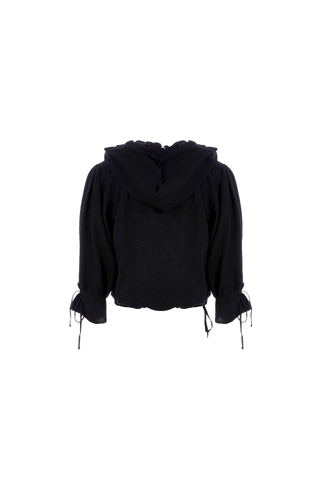 Nikki Top Linen slub hoodie