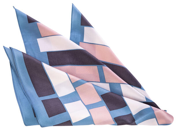 Ringnes Scarf Light blue multi One Size Printed silk scarf 
