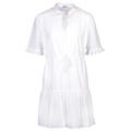 Tiera Dress White XS Cotton crepe stretch dress