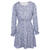 Cindy Dress Blue windmill AOP XS EcoVero chiffon dress 