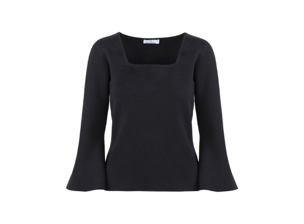 Anaise Top Black M Viscose square neck sweater 