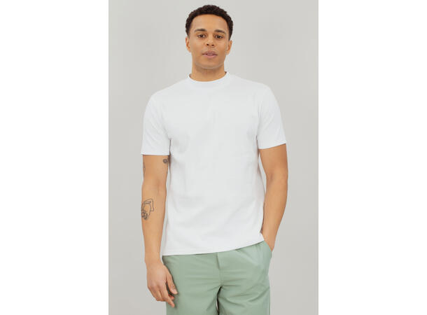 Bruno Tee White M Organic cotton mock neck 