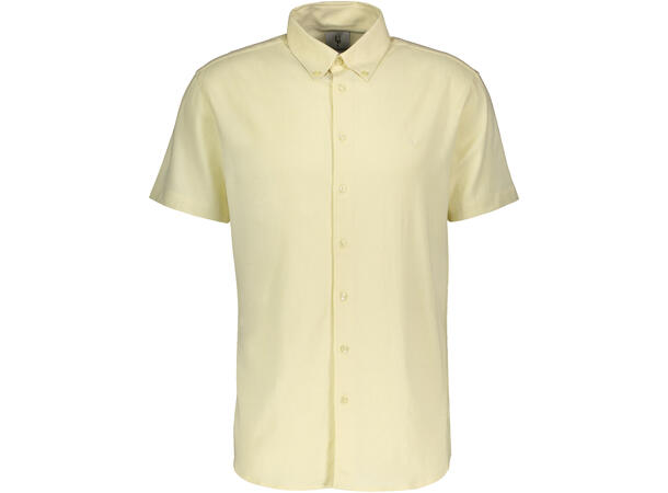 Didrik Shirt Light yellow S Linen stretch SS shirt 