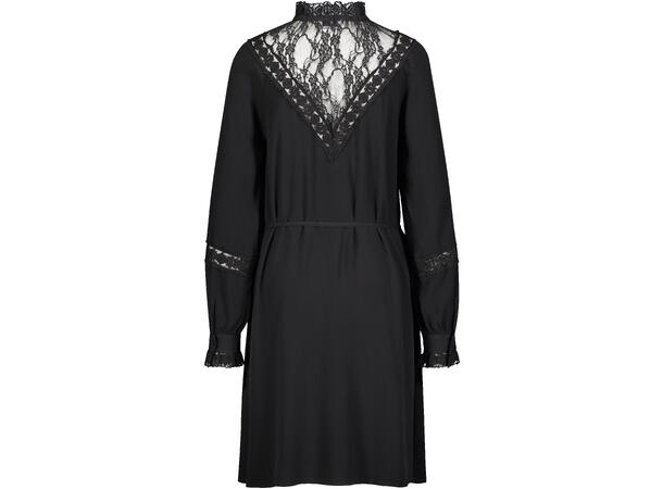 Eleanor Dress Black XL Viscose dress with lace details 