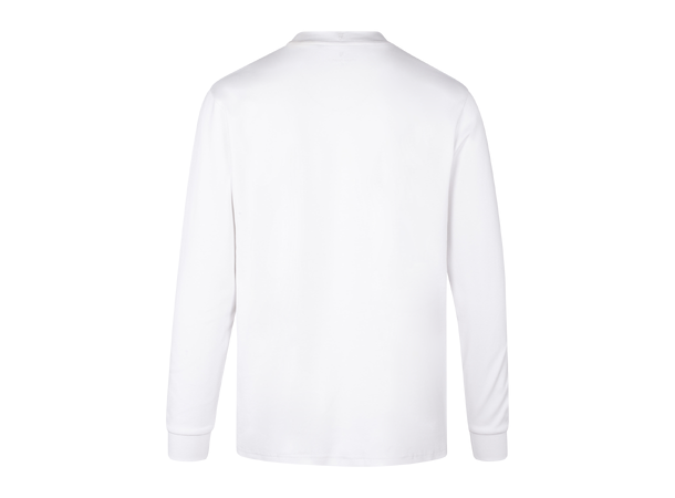 Jamal LS Tee White XL Patch mock neck LS herre 