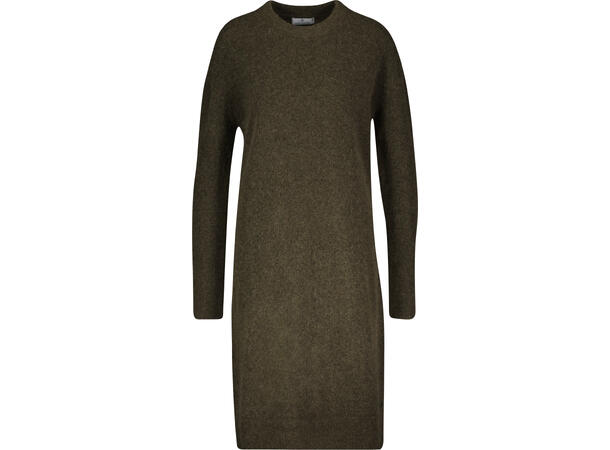 Kelsey Dress Olive XS Alpaca t-neck dress 