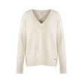 Samantha Sweater Cream S V-neck alpaca sweater