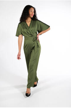 Victoria Jumpsuit Satin wrap jumpsuit