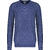 Curtis Sweater Mid blue S Bamboo r-neck 
