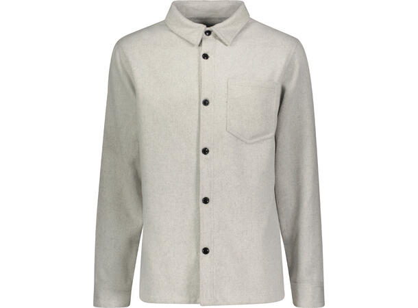 Aligo Overshirt Light Grey Melange M Wool twill overshirt 