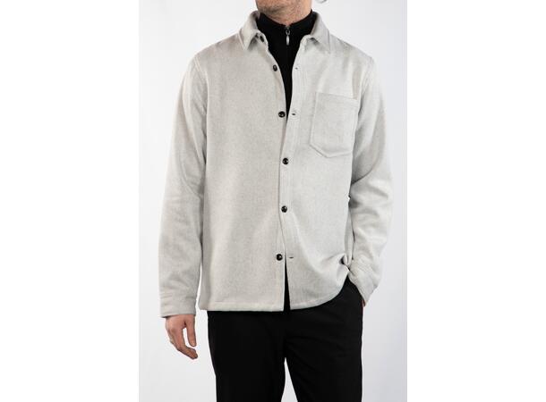 Aligo Overshirt Light Grey Melange M Wool twill overshirt 
