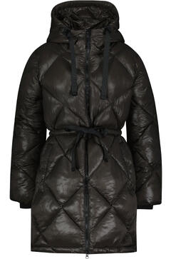 Bella Parka Shiny diamond quilted channels parka