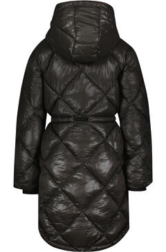 Bella Parka Shiny diamond quilted channels parka