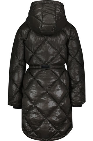 Bella Parka Shiny diamond quilted channels parka