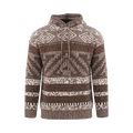 Calli Hoodie Brown multi XXL Pattern knitted hoodie