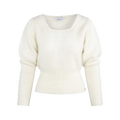 Cath Sweater Cream XS Mohair puffed sweater