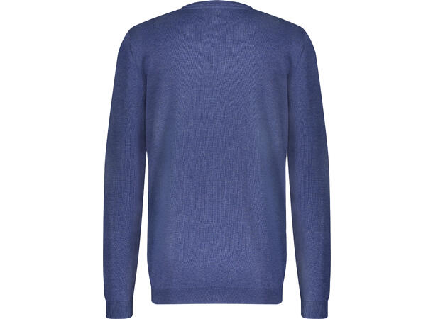 Curtis Sweater Mid blue S Bamboo r-neck 