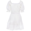 Eliane Dress white S Organic cotton offshoulder