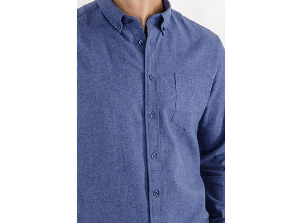 Franz Shirt Denim M Brushed twill pocket shirt