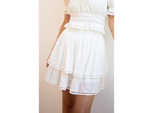 Lori Skirt White S Organic cotton skirt 