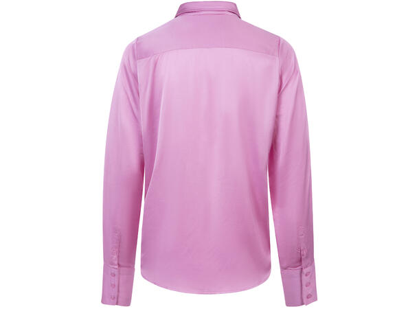 Margot Blouse Pink S Collar satin blouse 