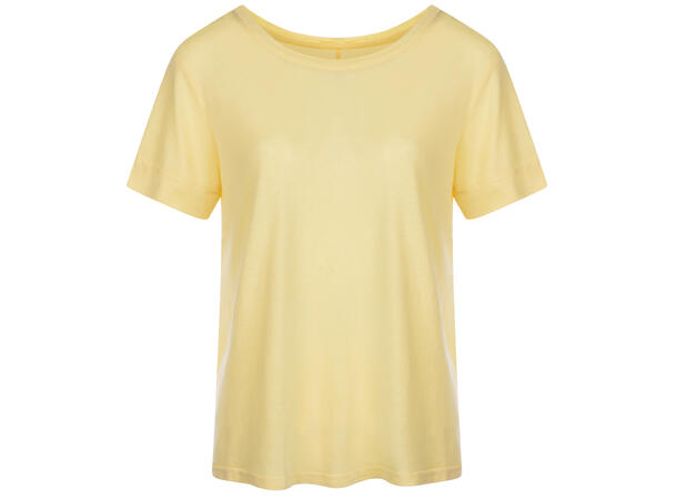 Millie Tee Yellow S Linen r-neck tee