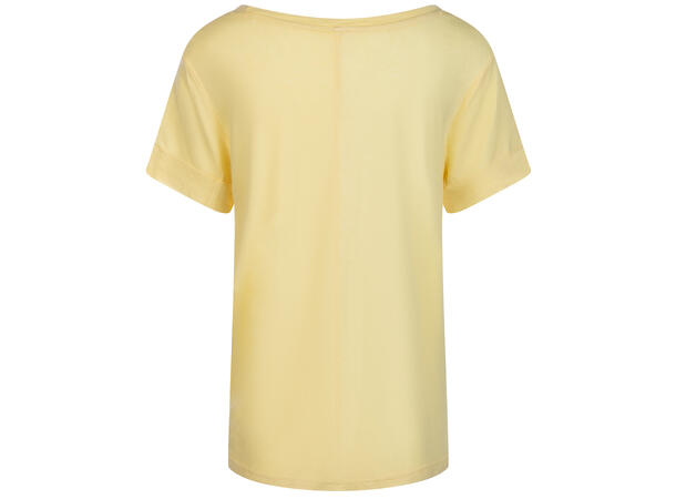 Millie Tee Yellow S Linen r-neck tee 