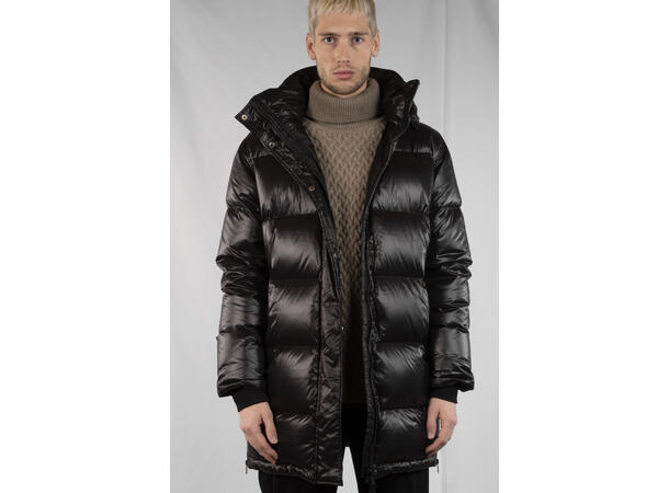 Sidney Down Parka Black S Glossy down parka 