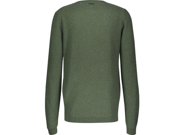 Sten Sweater Olive Melange XL Brick pattern merino blend 