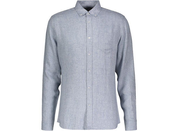 Carlton Shirt Light blue melange L Brushed cotton shirt 