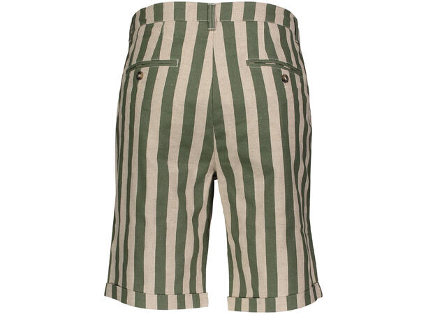 Felix Stripe Shorts Olive stripe XL Linen stretch shorts 