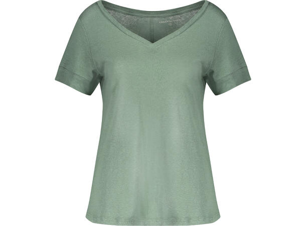 Lily V-neck Tee Willow S Linen v-neck tee 