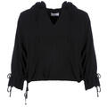 Nikki Top Black L Linen slub hoodie