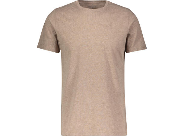 Niklas Basic Tee Light Brown M Basic cotton T-shirt 