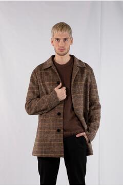 Stefano Coat Check wool coat