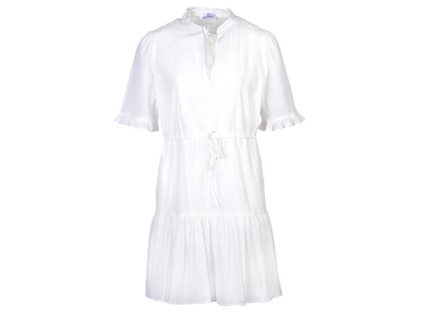Tiera Dress White L Cotton crepe stretch dress 