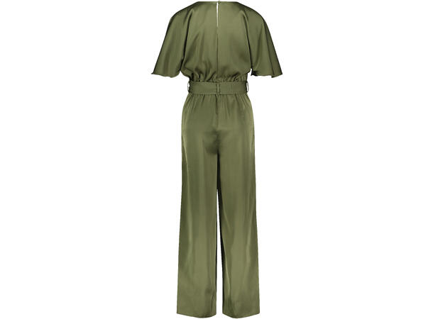 Victoria Jumpsuit Olivine S Satin wrap jumpsuit 